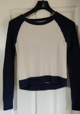 Prince & Fox Two-toned Wide Neck Pullover Women Sz Small Untucked Prep High Low