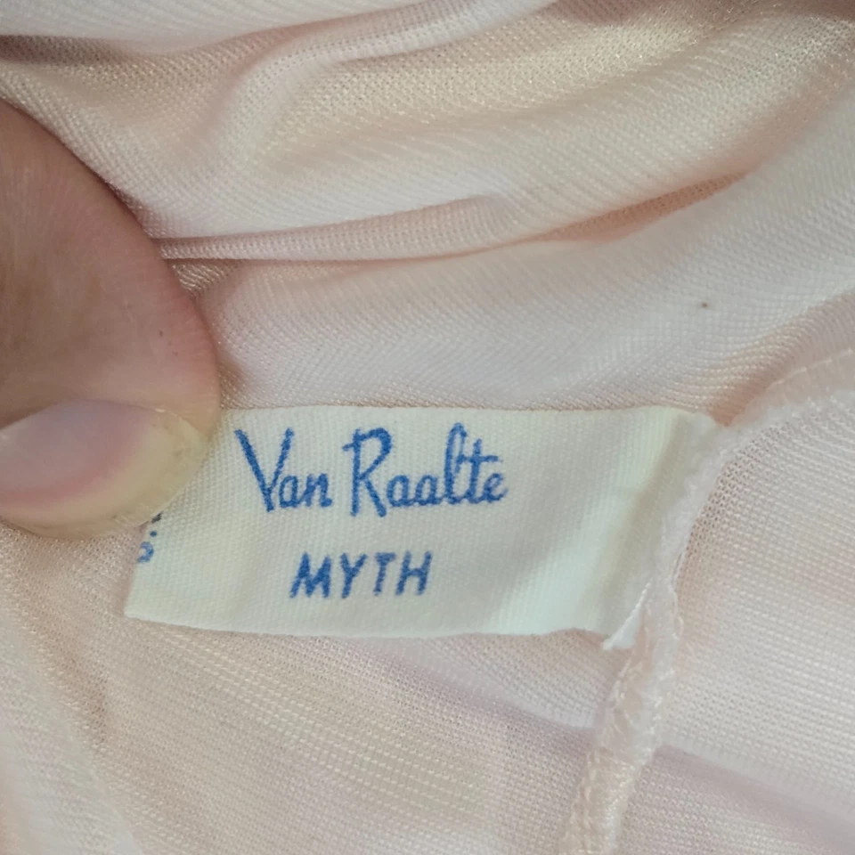 De Colección Van Raalte Camisón 32 S Años 50 Blanco Gasa Encaje Babydoll Coqueta Romántico Foto 4 de 4