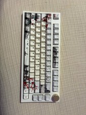 Keydous NJ80-AP Mechanical Keyboard White QWERTY Rotary Knob USB Wired