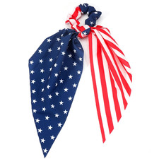 4th of July Hair Ties for Women Girls Independence Day American Flag Hair Scrunc