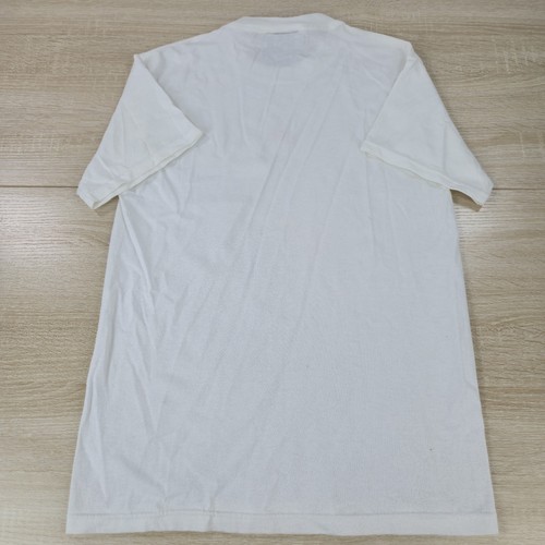 VINTAGE 90's S Nike Center Swoosh Logo Infrared Lava Silver Tag Crew Tee Shirt - Picture 3 of 6