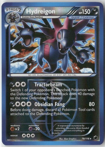 Hydreigon 78/116 Rare Plasma Freeze Pokemon Reverse Holo Near Mint