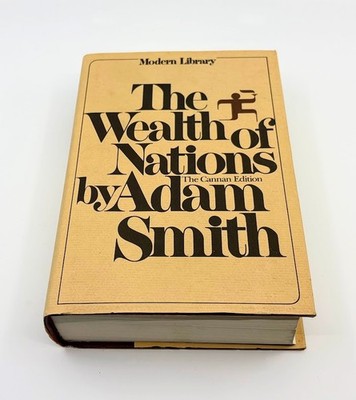 1965 THE WEALTH OF NATIONS The Cannan Edition Adam Smith Modern Library hc/dj