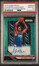2018 Prizm Rookie Signatures Green Choice Shai Gilgeous Alexander Auto /8 PSA 10