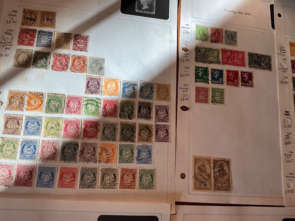 Sellos de Noruega 1856-60 Rey Oscar hasta 2008 67 hojas #40 Foto 4 de 4