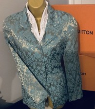 Pristine Karen Millen Teak Gold Floral Broade Tailored Blazer Jacket Stunning 10