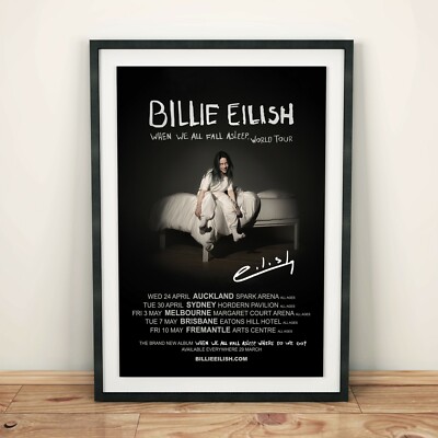 Billie Eilish Australia Tour 2019 Autographed Poster Print. | eBay