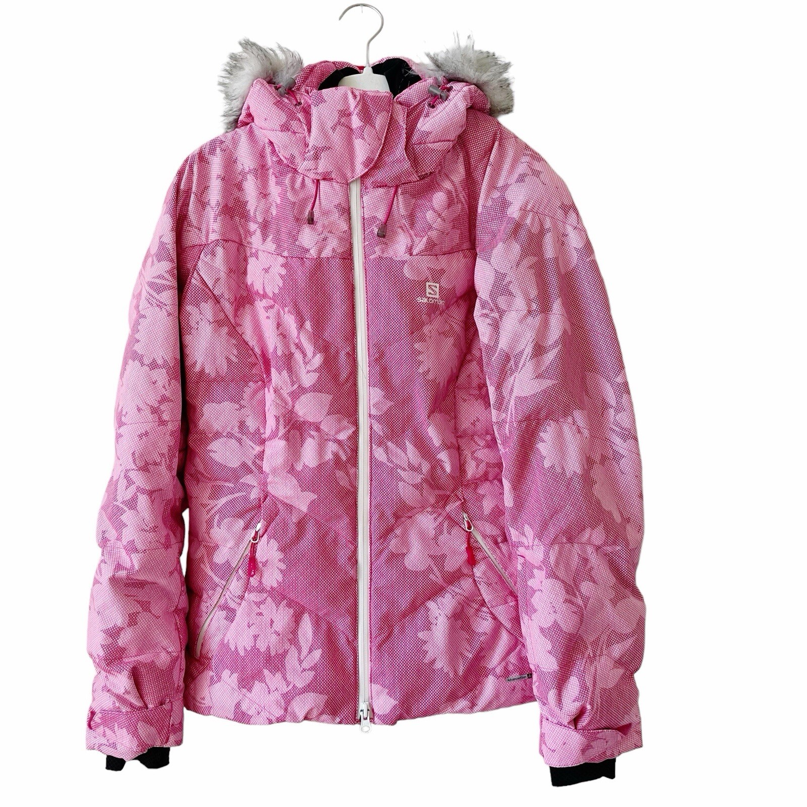 Giacca Salomon Icetown rosa taglia piccola piumino sci outdoor colorata sportiva