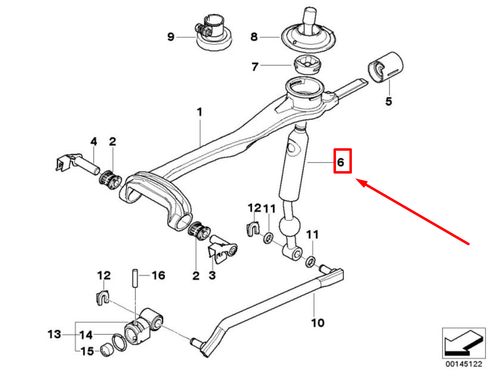 NEW BMW 5 E60 SHIFT LEVER 7546374 25117546374 ORIGINAL NO IMPORT DUTIES TO ๐บ๐ธ - Picture 6 of 6