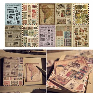 10 sheets set vintage paper stickers diy scrapbooking album diary craft decor 828963830027 ebay