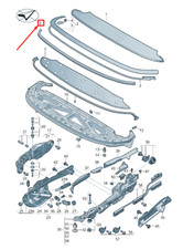 VW EOS 1F Convertible Top Case Seal 1Q0825141B NEW GENUINE