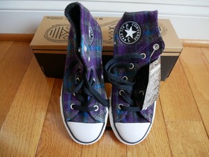 plaid converse high tops