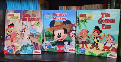 Lot Of 3 Disney Story Reader ''Me Reader'' Replacement Books-Jake/Mickey