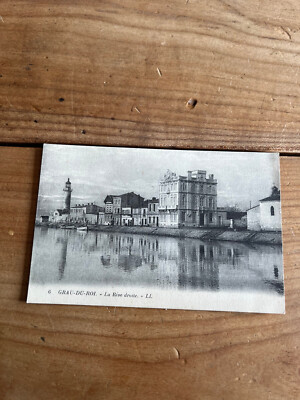 Old postcard gard N53 le grau du roi la rive droit