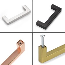 Probrico Cabinet Pulls Square Drawer Handles Kitchen Knobs Cupboard 3''4'' 5''