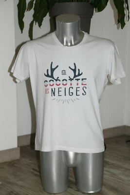 joli tee shirt blanc homme SERGE BLANCO taille L EXCELLENT ÉTAT - Photo 1/3