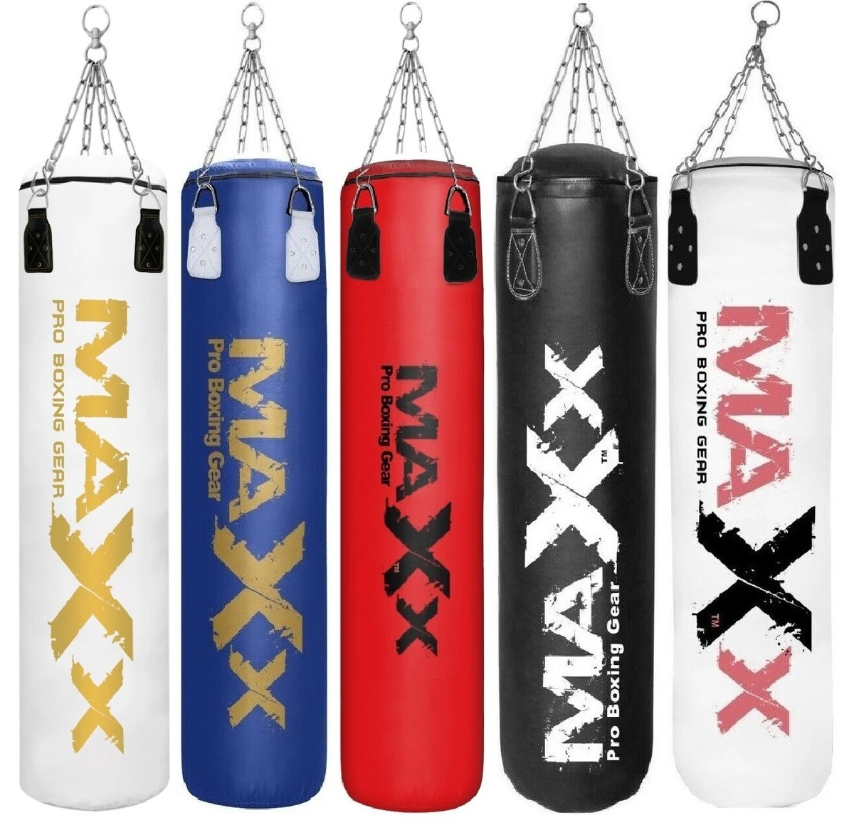 6pcs Punch Bag Set Boxing 3ft,4ft,5ft Heavy Filled Punchbag MMA Gloves  Bracket