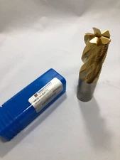 End Mill 1" Diam, Fine Pitch, 2" LOC, 5 Flute Cobalt Roughing Square Machine Bit