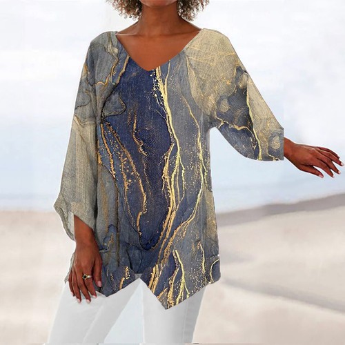 Plus Size 8-20 Womens Kaftan Long Sleeve Tunic Tops Ladies Shirt Casual Blouse - Picture 30 of 102