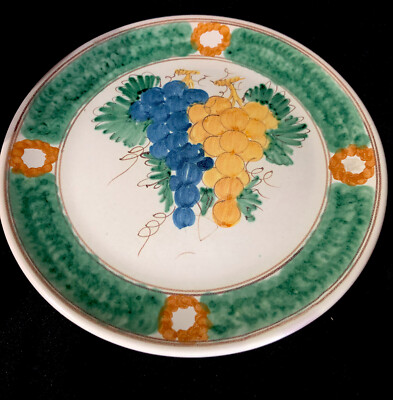 10.25 Handmade,Painted & Signed Alessi Caltagirone Italian Pottery Hanging Plate