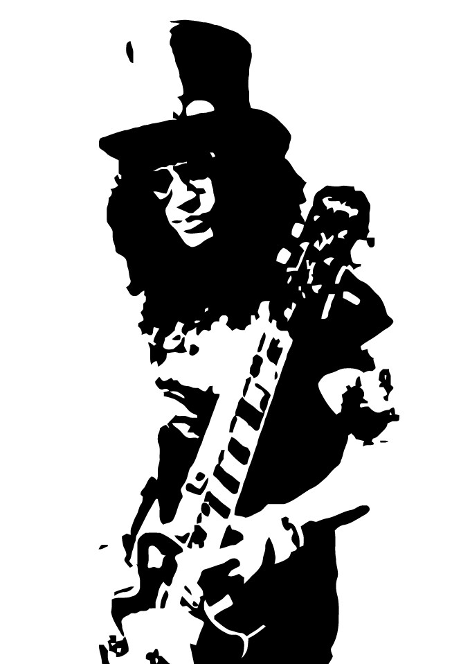 SLASH vinyl decal sticker Guns N Roses record Appetite for