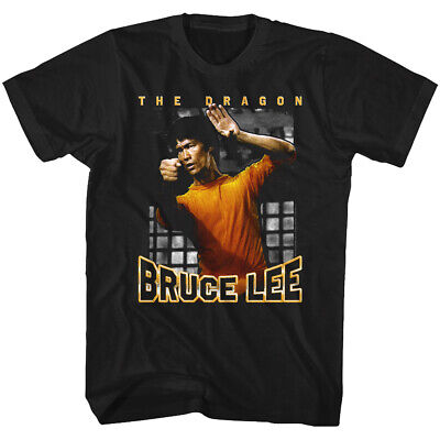 Bruce Lee Mens New T-Shirt FLYING OVAL in 100/% Black Cotton in Sizes SM 5XL