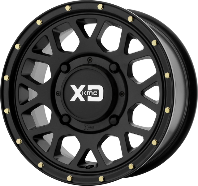 KMC XD Xs135 Grenade UTV Aluminum Wheel Rim 15x10 4/137 0mm Black Satin