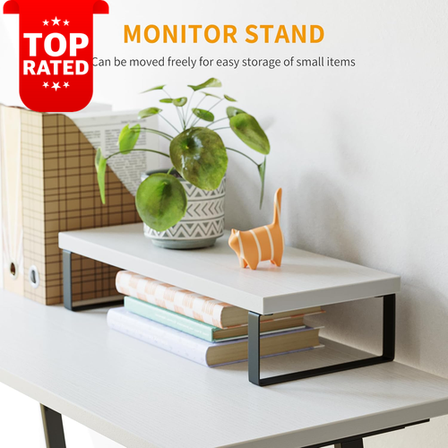 L Shaped Gaming Desk 47 Inch Computer Desk with Monitor Stand Corner Table White - Picture 6 of 12