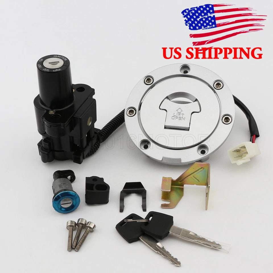 Ignition Switch Fuel Gas Tank Cap Seat Lock & Key For Honda CBR600RR 2005-2006 Foto 2 de 4
