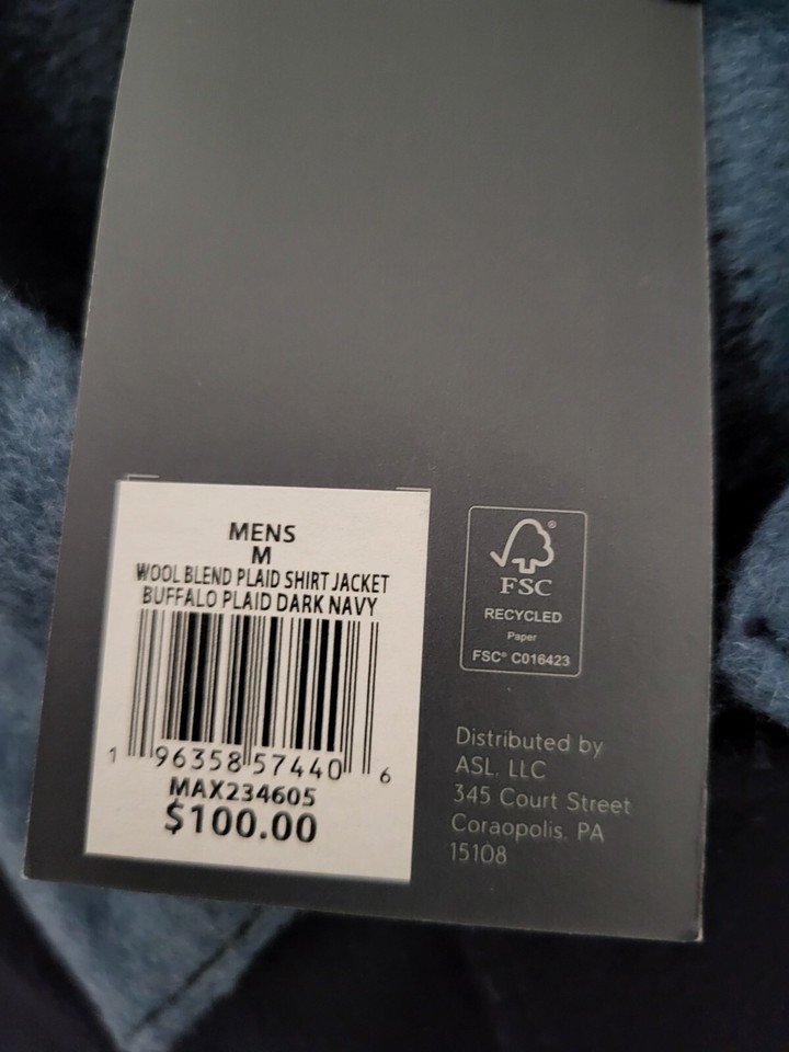 VRST Unique Winter Jacket Brand New NWT Men's Wool Blend Shirt Jacket M