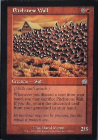 Pitchstone Wall - Torment: #110, Magic: The Gathering Lp R36
