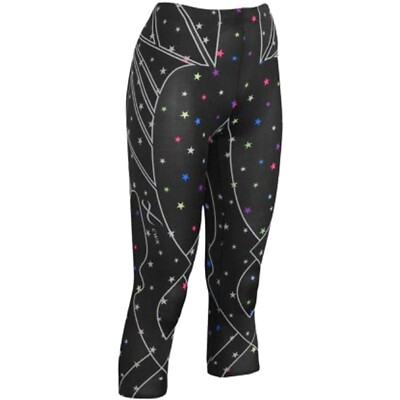 CW-X Women's Revolution Tights Black/Multi-Stars Size XS NWT
