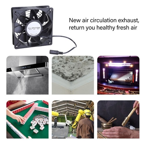 12cm 12V 2.7A High Speed Cooling Fan 6000RPM Cooling System Fan for Exhaust - Afbeelding 2 van 8