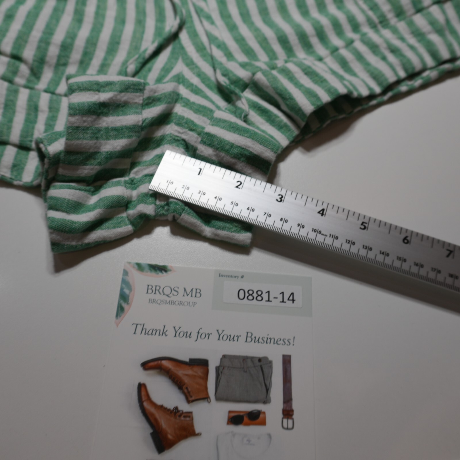 Universal Thread Shorts Small Green Vertical Stri… - image 13