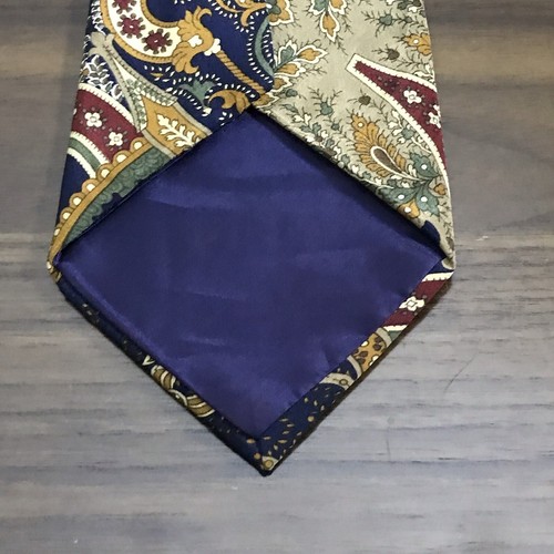 Ralph Lauren Polo 100% Silk Tie Paisely Red Navy Gold Hand Made In USA - Picture 2 of 9