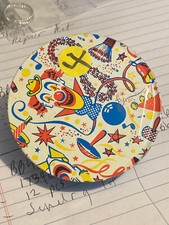 Vintage Tin Noise Maker Clowns Metal Ratchet BIRTHDAY PARTY KIDS FUN TOY