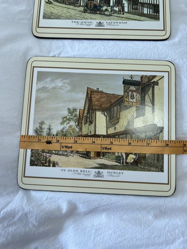 Pimpernel | 6 Old English Inns Cork Placemats Set Vintage | Small Tea Set - Picture 10 of 12