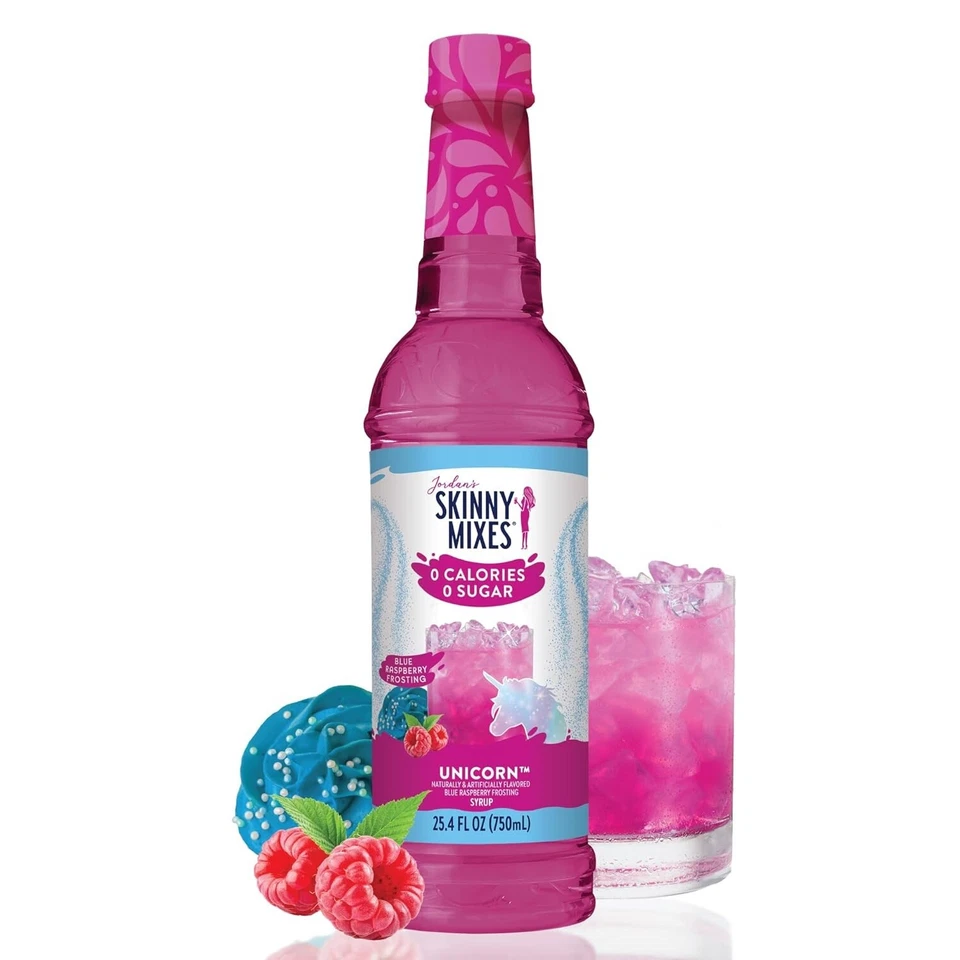 Jordan's Skinny Mixes Sugar Free Syrup, Unicorn Flavor, Fruit Flavored Water Enh — 第 2/4 张图片