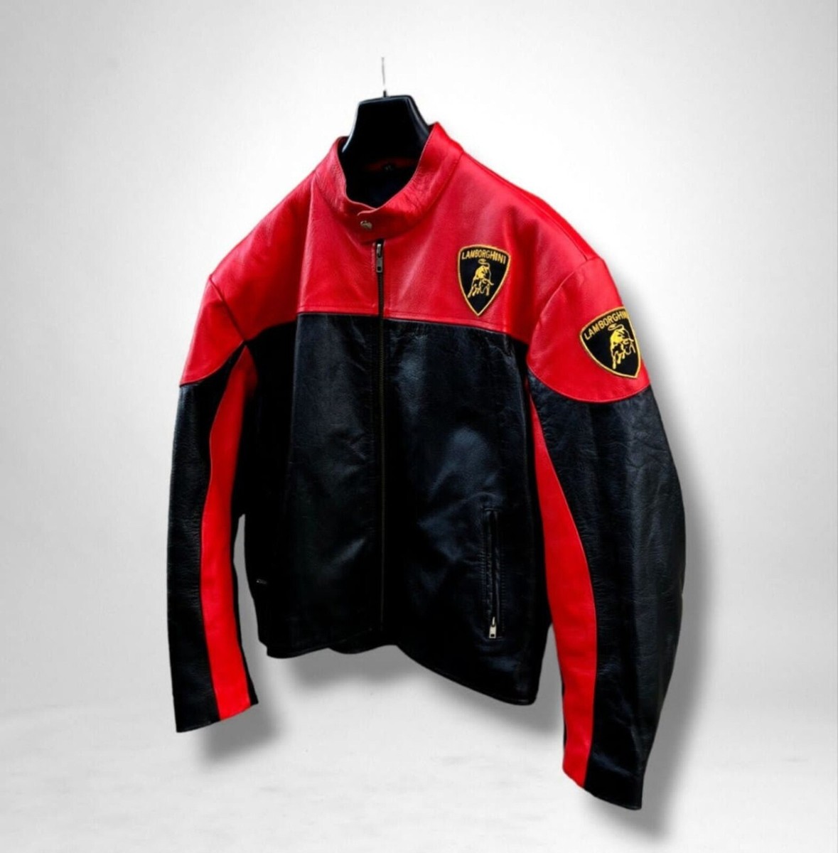LAMBORGHINI レザージャケット ブラック　タグ付き LAMBORGHINI レザージャケット ブラック タグ付き