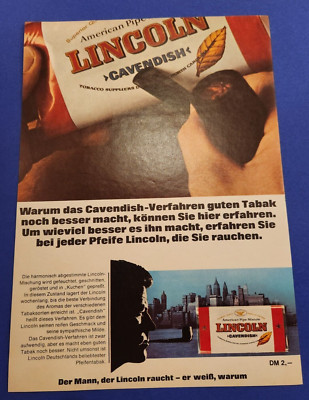 17) Lincoln Cavendish Tabak American Pipe Mix Werbeanzeige Werbung Reklame 1968