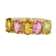 Stunning Tourmaline 9ct Yellow Gold ring ~ L ...