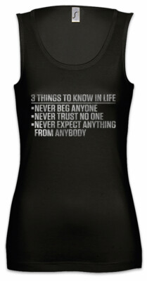 3 Things To Know In Life Women Tank Top Scarface Tony Movie Quote Fun Montana