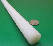 UHMW White Round Rod  .750" (3/4") Diameter x 24" Long, 4 Pcs 8 Ft