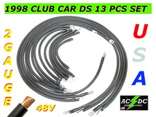 # 2 Awg H/D Golf Cart Battery Cable 13 pc BLACK 1998 48V CLUB CAR DS SET U.S.A 
