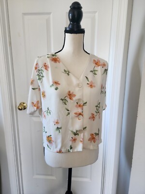 Elodie Pastel Button Down Top XS, Light Weight Loose Fitting