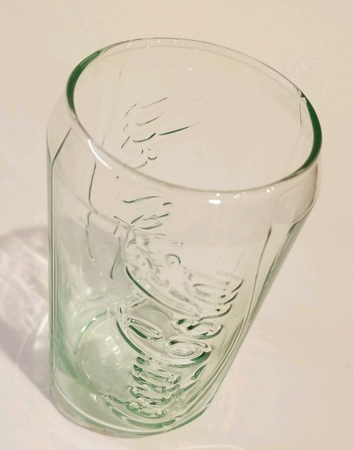 coca cola can shaped glass