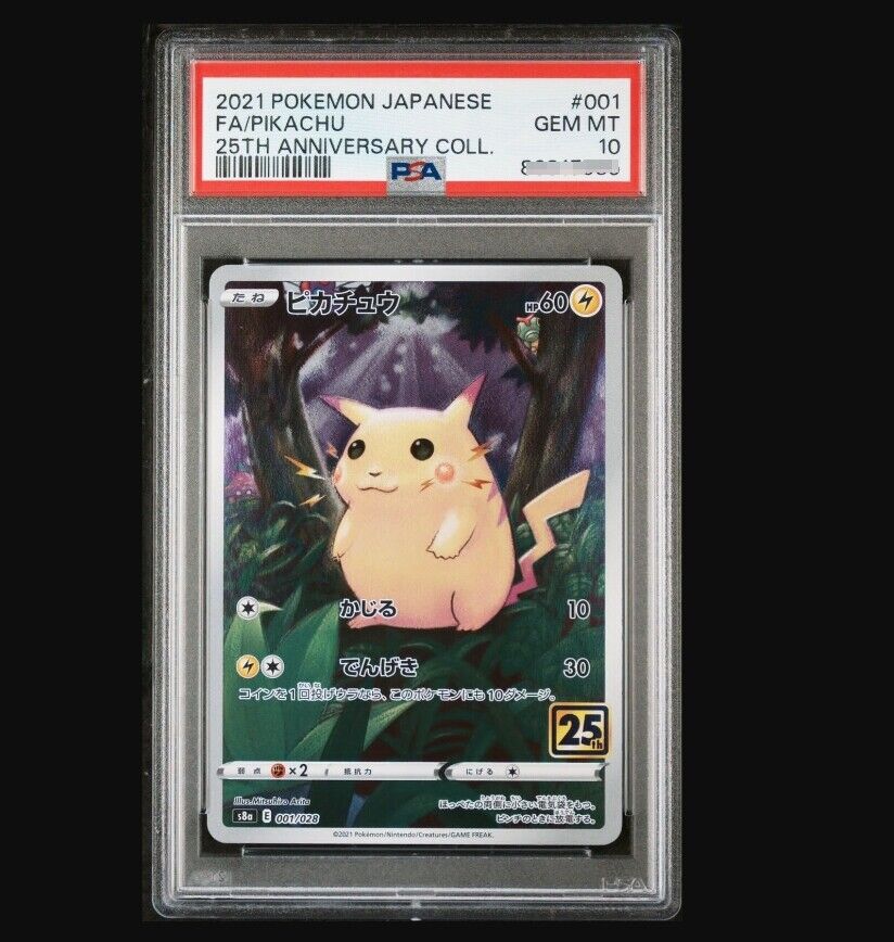 PSA 10 GEM MINT JAPANESE POKEMON 2021 PIKACHU 001/028 25TH PSA 10 GEM MINT JAPANESE POKEMON 2021 PIKACHU 001/028 25TH