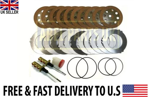 JCB BACKHOE - BRAKE PLATES AND SEALS SET WITH MASTER CYLINDER & BRAKE RESERVOIR