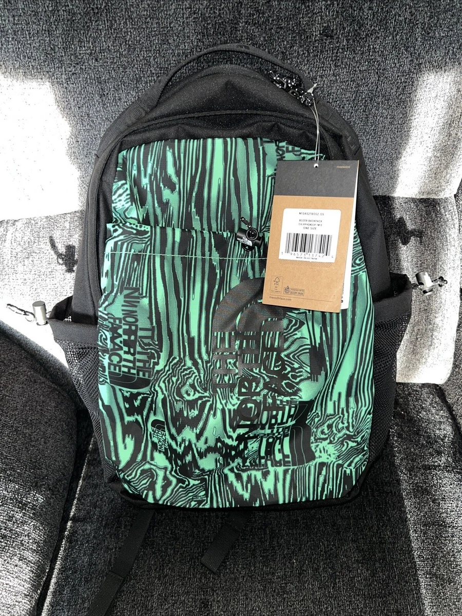 The North Face Bozer Backpack BLACK AND GREEN