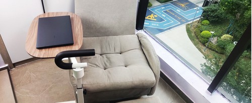Auxiliary Standing Tray Table, 360° Height Adjustable Rotating TV Laptop Table - Picture 16 of 22